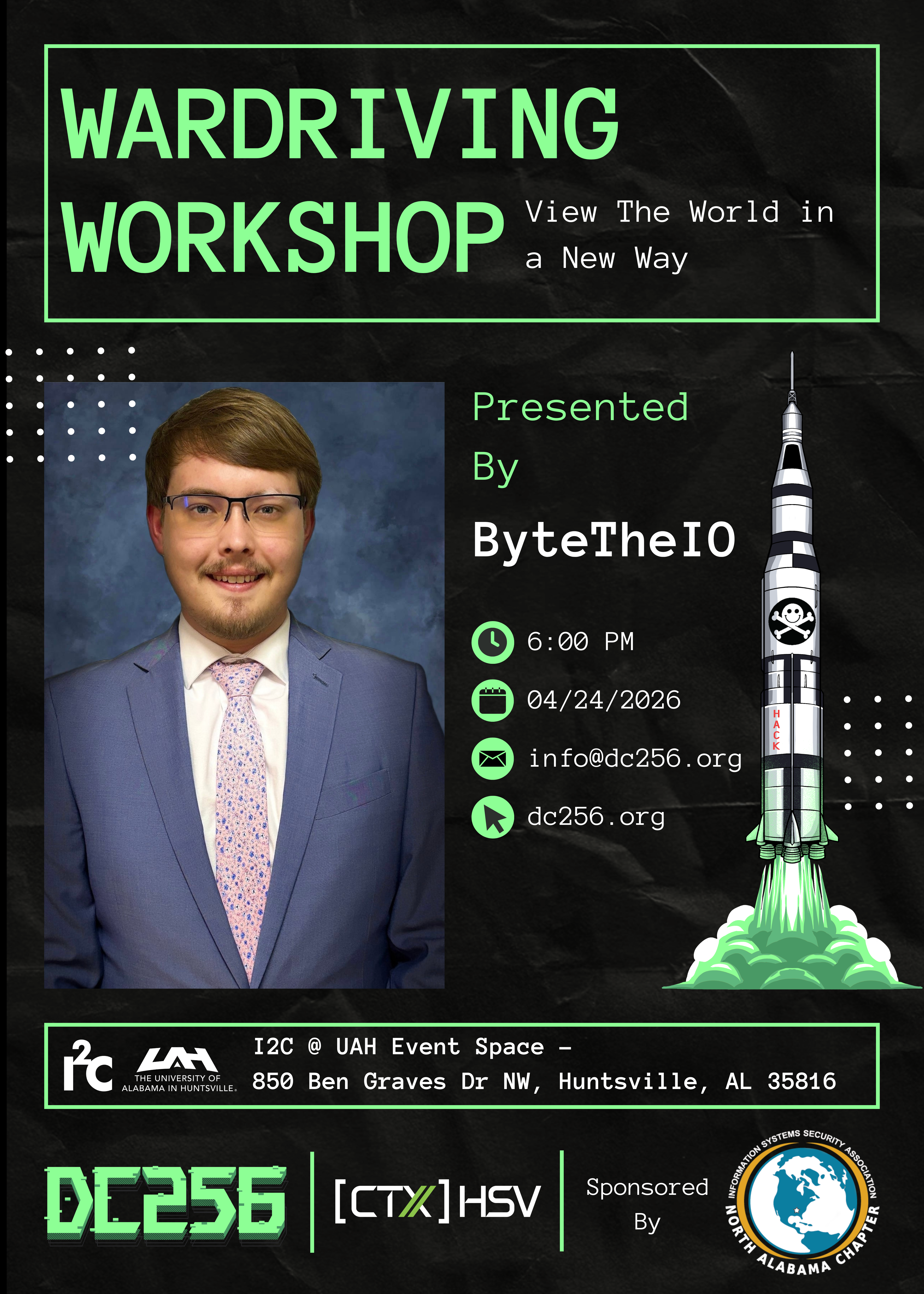 Flyer: ByteTheIO — Wardriving Workshop